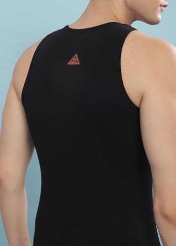 Image of Force NXT Men's Super Combed Cotton Rib Fabric Solid Vest | Round Neck Sleeveless Vest for Men