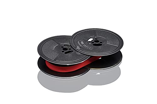 KMP Ink Ribbon Silk Size 1S for DIN DS Black/Red