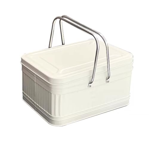 Boîte de rangement camping métal solide empilable avec poignée