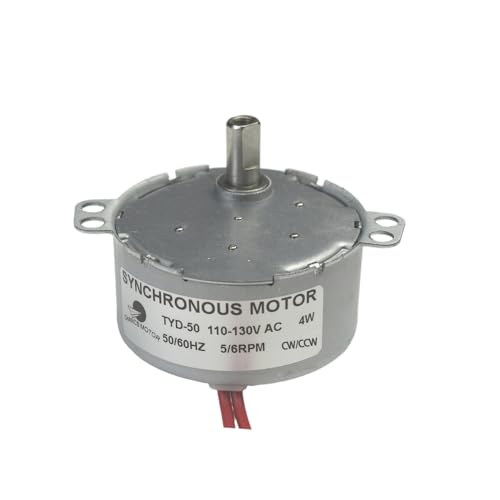CHANCS TYD-50 Synchronous Motor Turn Table 110V AC 5-6RPM CW/CCW Flush Shaft 14.5mm Small Gear Motor