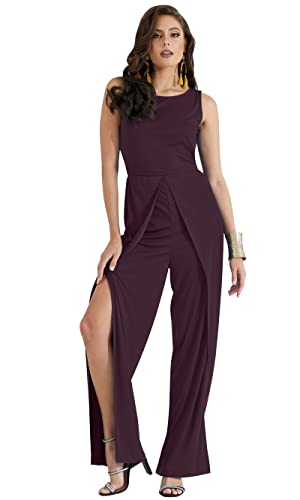 KOH KOH Plus Size Womens Sleeveless Cocktail Wide Leg Casual
