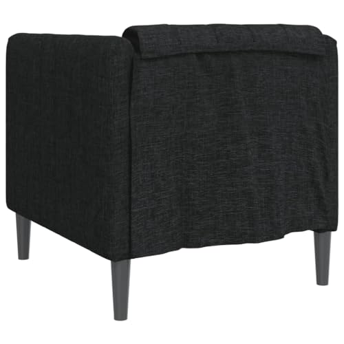 Sillón estándar negro tapizado cómodo miniatura 5