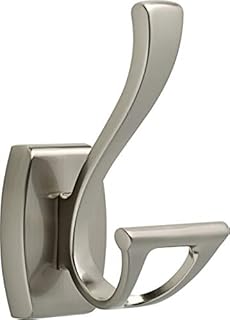 DELTA Dansant Towel Hook, Robe Hook Satin Nickel Towel Holder for Bathroom, Bathroom Accessories, 135241 2.4 x 2.9 x 4.8 Inches