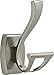 DELTA FAUCET Bathroom Accessories 135241 Dansant Double Towel Hook, SpotShield Brushed Nickel
