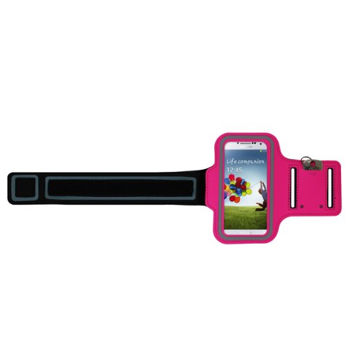 Funda Brazalete Deportiva para Hacer Footing con Correa Ajustable para tu Movil Samsung Galaxy S5 / S4 / S3 Rosa de PrimaCase