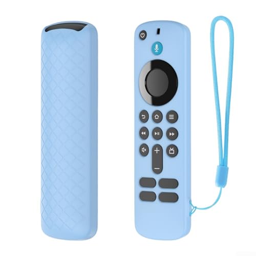 Protector de silicona de perfil bajo para Fire TV 4K HD último modelo remoto con diseño sensible y sujeción firme (azul por la noche)