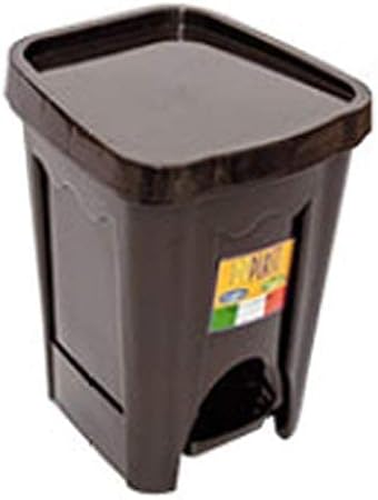 DUPLAST 16 Litre Pedal Bin Home Kitchen Recycling Waste Rubbish (Brown)