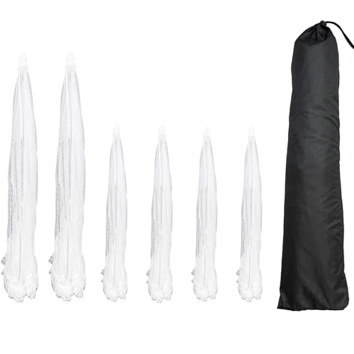 Simply Genius Mesh Food Cover Set, 2 Jumbo (47”x26”) & 4 Large (17”x17”) Pop-Up Food Tents/Food Covers for Outdoors, Reusable and Collapsible, Food Nets, 6 Pack