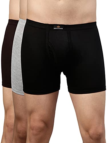 Image of Dixcy Scott Originals Men 100% Combed Cotton Sweat Absorbent Waistband Long Trunk (Pack of 3)