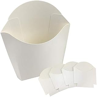 heresell 100 Disposable Takeaway Snack Containers Fast Food Packaging Paper Box French Fry Box For Fries,Birthday Party Supplies