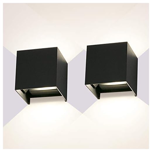 LEDMO 2 Piezas 12W Aplique Pared Exterior Interior/Exterior, Aplique de ParedLuz natural 4000K Aliques Pared LED Ángulo de Haz Ajustable Impermeable IP65