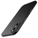 JETech 薄型 iPhone 16 6.1 インチ用 ケース カメラレンズ全面保護 軽量 マット仕上げ PPハードミニマリストカバー (ブラック)