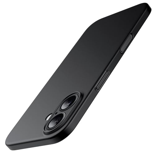 JETech Ultra Slim Case for iPhone 16 6.1 inch, Camera Lens Full Protection, Lightweight Matte Finish PP Hard Minimalist Cover (Black) by JETech - Used condition - US$7.79