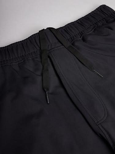 TECHNOSPORT Men's Black Relaxed Fit Track Pants - Image 7