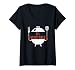 Donna Zero Percentuale di verdure BBQ Grill Barbecue Maglietta con Collo a V