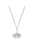 Stil: Kette mit Anhänger Engelsrufer Damen-Halskette Silber Gingkoblatt bicolor ERN-GINGKO-BIR