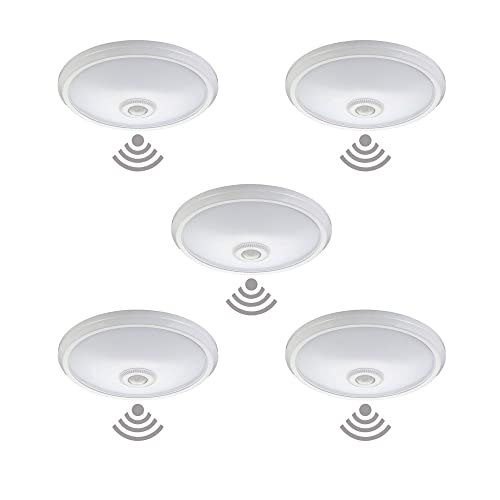 Pack 5 unidades aplique de superficie Led con sensor y luz de emergencia 16W