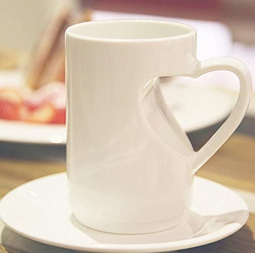 UBERSWEETPiece Recesky Love Heart Cup,Novel Heart Shape Coffee Mug in Box