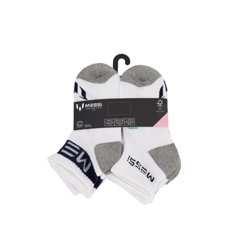 Image of Messi Boys' Lifestyle Ankle Socks, 6-pack, Soft & Stretchy, Comfortable