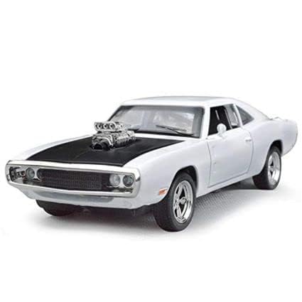 Image of Kids Model 1:32 FF8 Die Cast Metal Car Pull Back Action Opening Doors with Realistic Engine Sound Lights Toy Car Gift for Boys - White