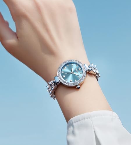 Image of OLEVS Diamond Watch for Women Luxury Dress Rose Gold Bracelet Casual Elegant Waterproof Date Ladies Quartz Wrist Watches