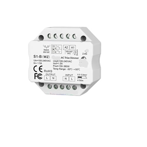 Dimmer LED Triac AC S1-B WZ 3.0 regulador de intensidad 220V 110V para luces monocolor