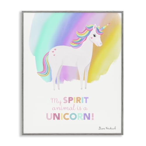 Unicorn Fantasy Rainbow Pony, 11 x 14 Inch Framed Giclée Print
