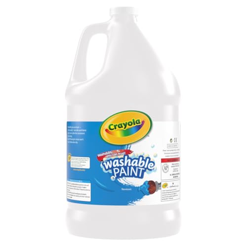 Crayola Washable Paint (1 Gallon), White Paint, Teacher Classroom Must Haves, School Supplies for Kids, Nontoxic, 3+ by Crayola - Image 2