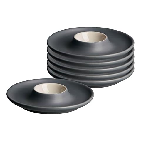 Ritzenhoff & Breker Eierteller Jasper, 6er Set, Grau, Eierbecher ø 12 cm, Eierhalter aus Steinzeug Cover