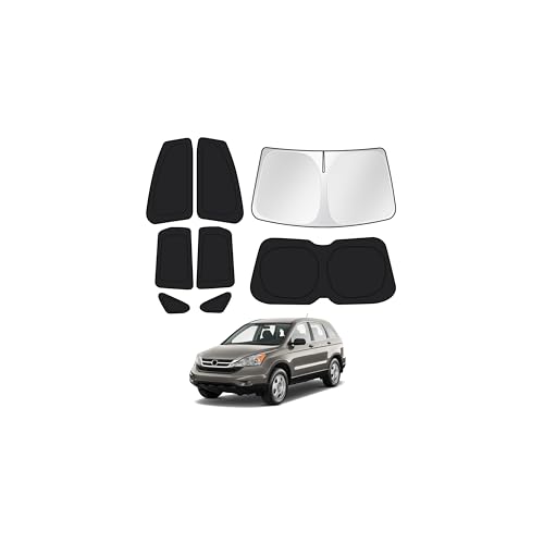 Image of Canvcle Window Shades for Honda CRV 2007-2011 CR-V Accessories Windshield Sun Shade Side Rear Window Covers Sunshade Sun Visor Shield Privacy Protection for Camping Keep Vehicle Cool Black 8PCS