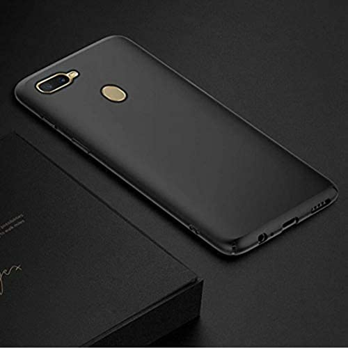 Image of Mobile Back Cover Case for Oppo A7 (Silicone Case|CameraProtection|Black SC1510)