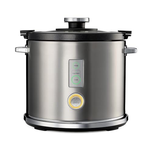 Solis Rice Cooker Multi – Reiskocher mit Dampfgarfunktion, PFAS-freiem Antihaft-Topf für bis zu 6 Tassen Reis, Warmhalte- & Aufwärmfunktion, Edelstahlgehäuse, 650W, inkl. Dampfgareinsatz & Zubehör