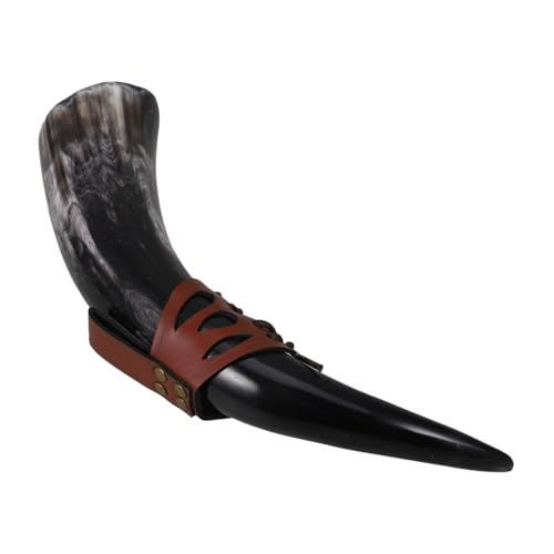 Corne à boire viking authentique en véritable corne de bovin faite main