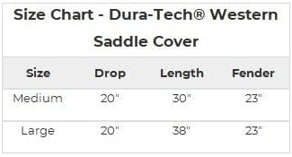 Miniatura 4 de Dura-Tech Funda de nailon Western para sillín  Protección libre de polvo  Prevención de arañazos  Material de nailon de 420 denier  Correas