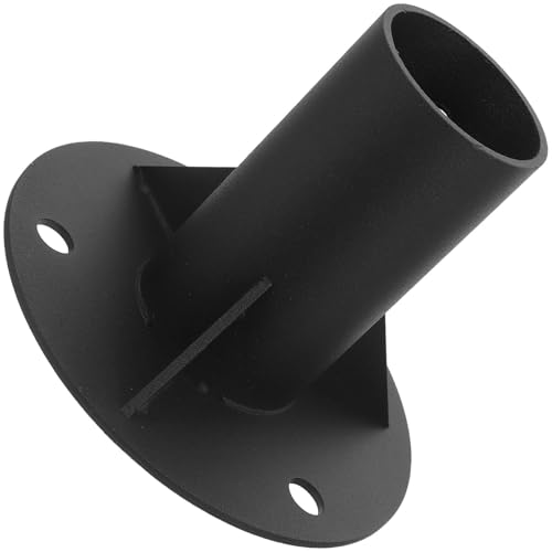 Soporte de poste de 52mm en acero negro para reparar barandillas flojas y postes inestables