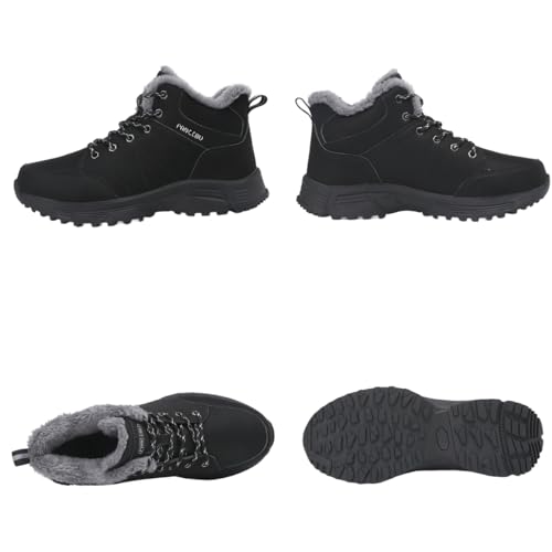 UIKGITP Men Winter Snow Boots Botas de invierno para Hombre Fur Waterproof Walking Backpacking Hiking Shoes2