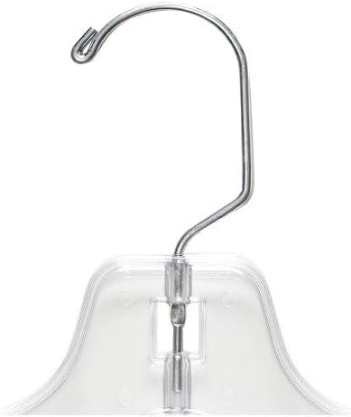 NAHANCO 505 Middle Heavy Weight Plastic Shirt Hanger, 17", Clear (Pack of 100), Made in USA