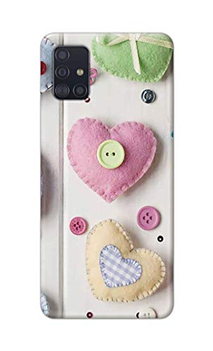 Image of PRINTFIDAA Heart Shape Hard Back Cover for Samsung Galaxy M31S Back Cover -(P6) KAT1010