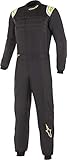 Alpinestars KMX-9 V2 Karting Suit CIK-FIA Level2 - Size 52 - Black/Yellow Fluorescent (3356019-155-52)