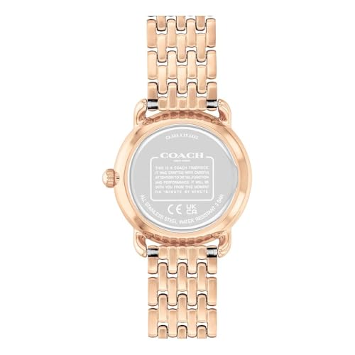 Image of Coach Elliot Qtz Basic Rose Gold Round Dial Women's Watch|Ionic Plated Rose Gold Steel Material|Rose Gold Color Band - 14504371
