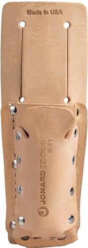 Jonard Tools H-45 Leather 2 Pocket Tool Belt Pouch for Scissors, Pliers, Wire Strippers, and More