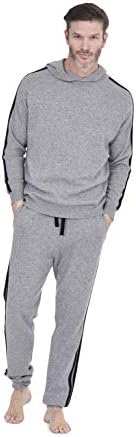 Cashmeren Men's Knitted Loungewear Hoodie 100% Wool Sweater Long Sleeve Pullover