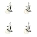Service Caster Brand 4 Inch 316 Stainless Steel Light Duty Threaded Stem Casterset of 4 Nylon Caster Wheels and 3/8? Stem?1,200lbs. Total Cpty?Swivel Casters with Locking Brakes