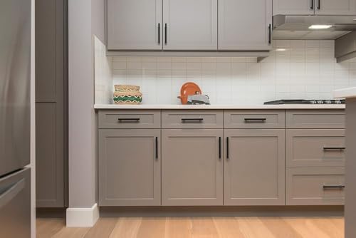 Image of Ravinte 45 Pack | 7.38'' Cabinet Pulls Matte Black Stainless Steel Kitchen Drawer Pulls Cupboard Pulls Cabinet Handles 7.38 inchLength with 5 inch Hole Center