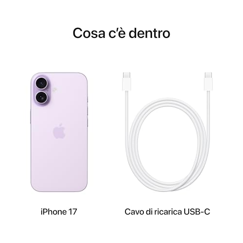 iPhone 17 256 GB: display 6,3" con ProMotion, chip A19, fotocamera frontale Center Stage per selfie di gruppo più facili, più resistenza ai graffi, un giorno intero di batteria; Lavanda - Cuffia gaming - Immagine 5