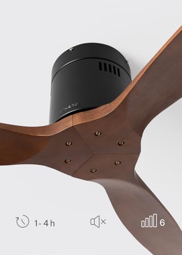 Wind Calm Natural Wood Ventilateur De Plafond Silencieux 100% Bois - vue 5