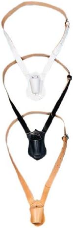 Eder Flag Parade Carrying Belt Single Harness Leather White