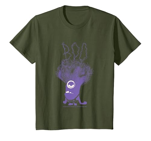 Minions Haloween Merch Designs Boo Fun Art T-Shirt, Youth, Olive Green, Small