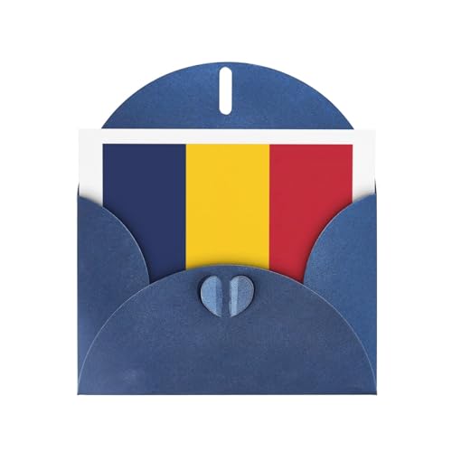 DUWAA Grußkarten mit Business-Flagge des Tschads, für K&en & K&en, Erwachsene, Mitarbeiter, Urlaubsgruß, 10,2 x 15,2 cm