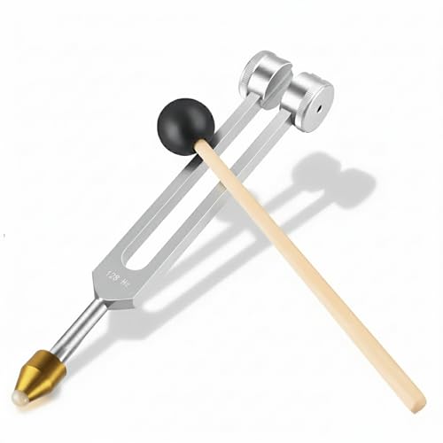Image of 128 hz Tuning Fork Healing Instrument Tuning Forks for Meditation Yoga and Chakra Energy Sound Therapy & Stress Relief - Perfect Spiritual Gift for Women & Men
